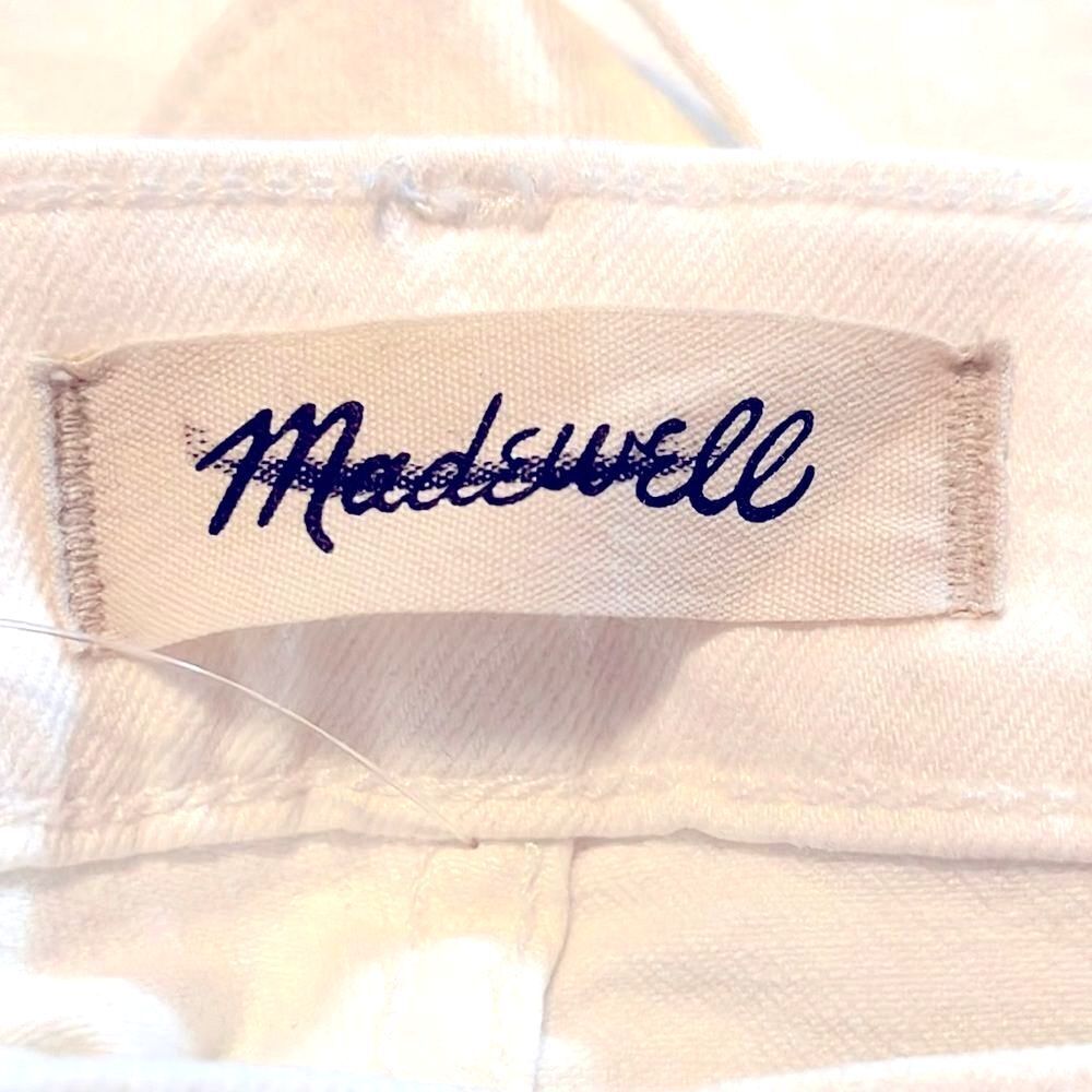 Madewell Perfect Vintage Wide Leg Crop Jeans Size 31 X 27 Tile White Summer - Picture 9 of 12